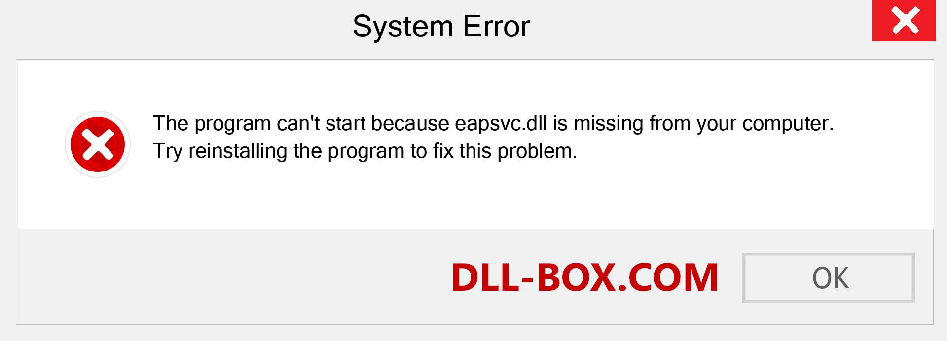  eapsvc.dll file is missing?. Download for Windows 7, 8, 10 - Fix  eapsvc dll Missing Error on Windows, photos, images